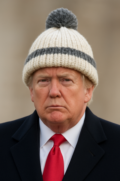 Would your heart melt if you saw Donald Trump in a woolly hat?