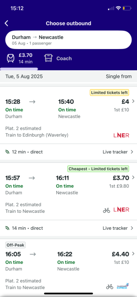 Can I buy a train ticket online with no seat reservation