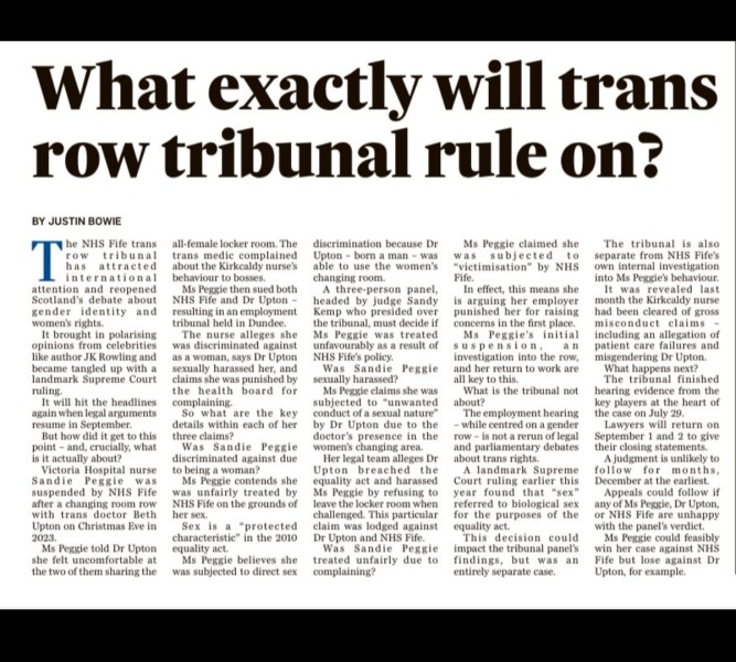 NHS Fife tries to silence nurse - Sandie Peggie vs NHS Fife Health Board and Dr Beth Upton - thread #50