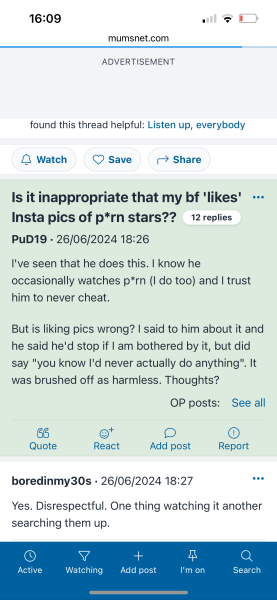 Is looking at a raunchy pic 'cheating'?