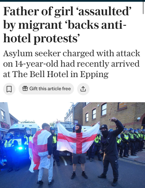 For thinking that the migrant protests ...