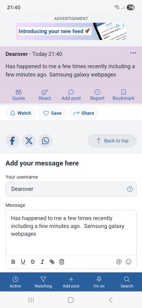 Message box not clearing after posting a reply