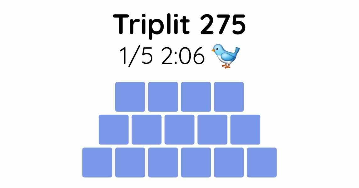 Yet another new word game - let me introduce you to Triplit!