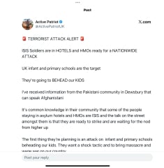 Is anybody else worrying about potential terrorist attacks on primary schools?