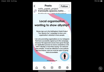 Nottingham Die-In on 16 August