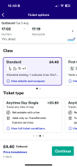 Can I buy a train ticket online with no seat reservation
