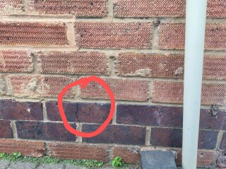 Step crack on kitchen wall