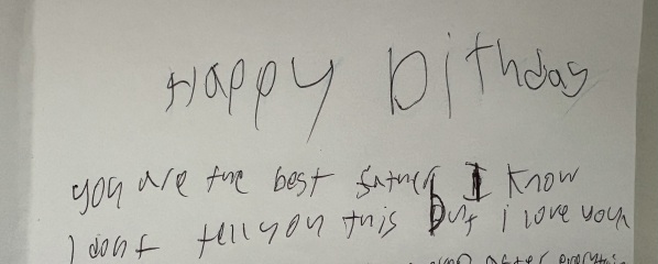 What age child drew/wrote this?