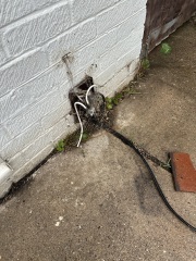 Brown box for cable left like this