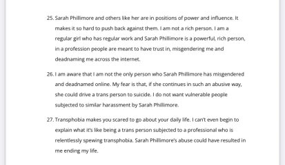GLP are going after Sarah Philmore and are going to lose