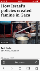 A famine has been declared in Gaza city
