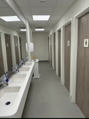 Toilets in a hospital waiting room