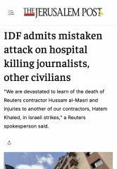 IDF bombs Nasser hospital and then bombs the rescue worker a second time.