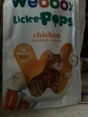 Chicken, Dreamies and Lickelix - the Excellent Cats form a disorderly queue