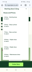 Can only order 2.5mg