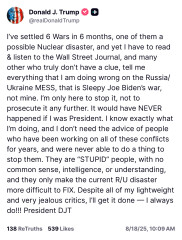 Grotesque, greedy, gullible, graceless, gaslighting, gormless, god-forsaken grifter - Trump thread #147