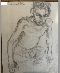 80th Anniversary of VJ Day - A short story of my relative - and the chaplain who drew his portrait.