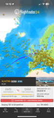 Flight radar KLM789 u-turn