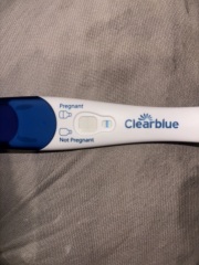 Clear blue evap line or positive result?