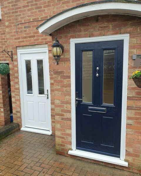 Dark dark blue front door paint