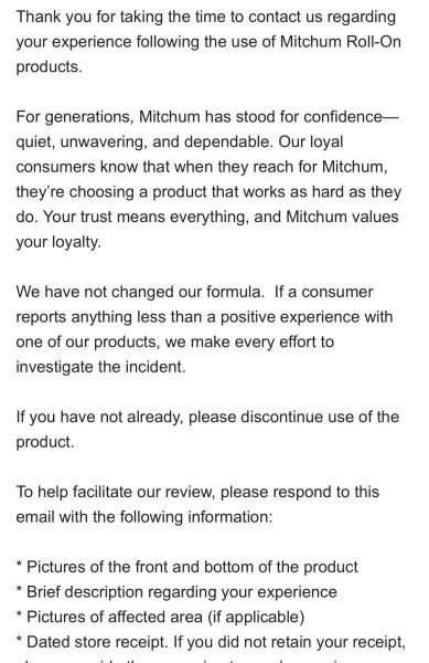 Have Mitchum changed their formula?