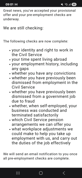 Pre- Employment Checks complete but waiting to get the email... getting nervous