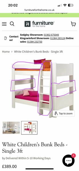 Bunk beds or singles on each side of the room