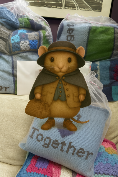 Woolly Hugs. Desperately sad news we are afraid. Making a Blanket for lovely Swashbuckled whose son has tragically died.