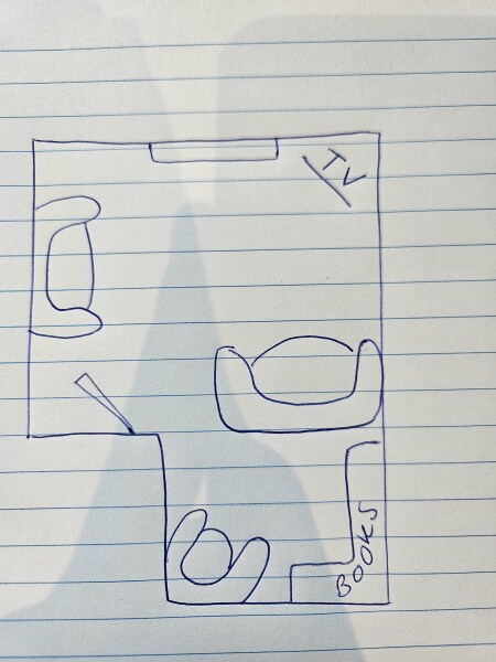 Awkward shaped sitting room