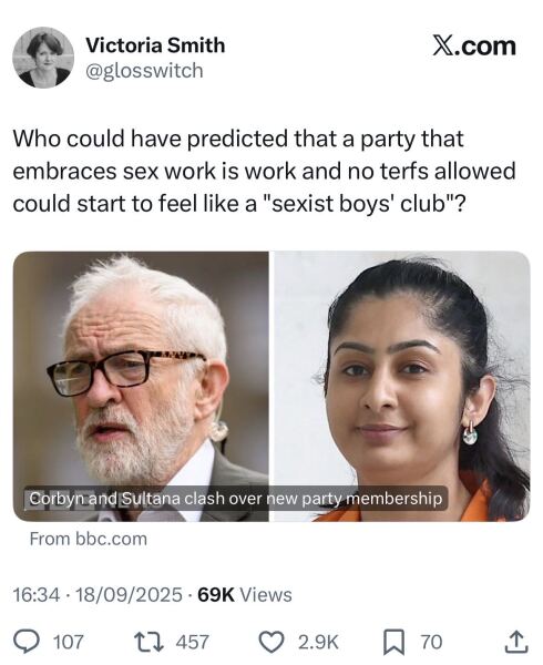 Zarah Sultana and Jeremy Corbyn have fallen out already!