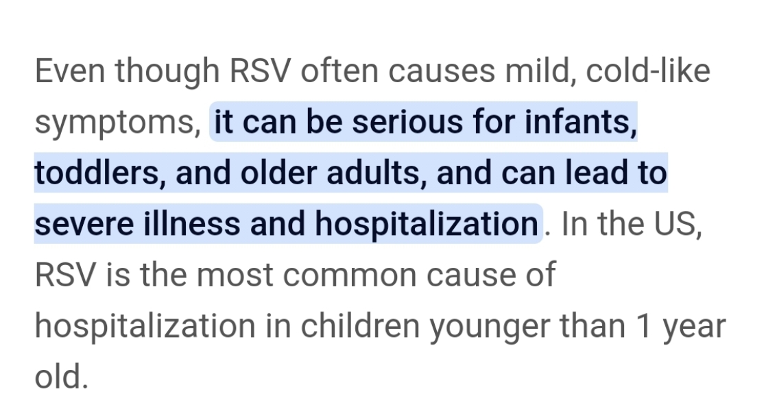 RSV season warning in family chat