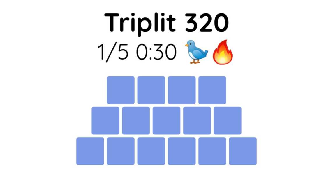 Yet another new word game - let me introduce you to Triplit!