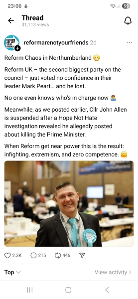 Councils now run by Reform  - end of the beginning or beginning of the end?