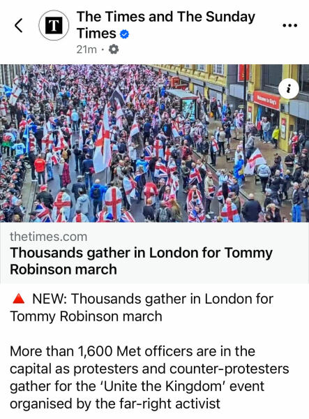 My son has gone on the march