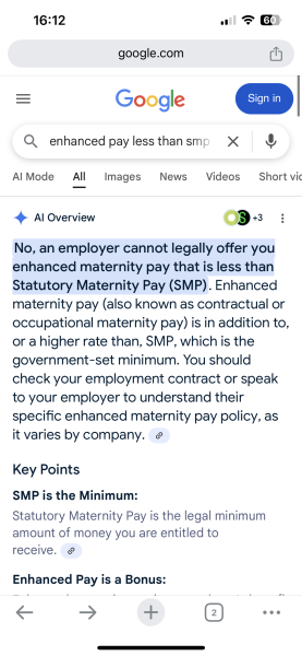 Enhanced Maternity Pay