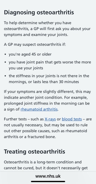 Hip pain  - osteoarthritis