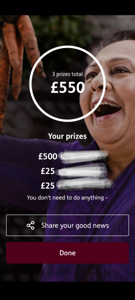 What is your largest ever premium bond win?