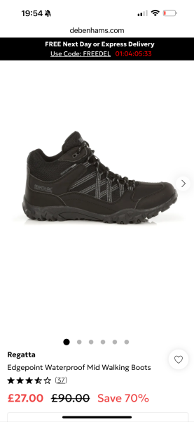 Men's waterproof walking boots that DON'T have any hooks for the laces, only eyelets