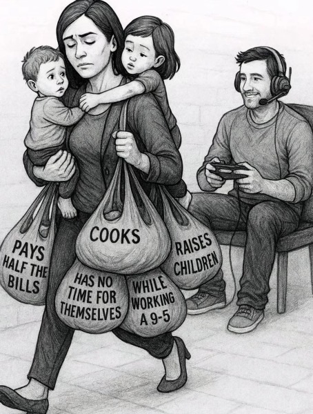 To think men don’t actually want equality in relationships, they just want women to do both roles?