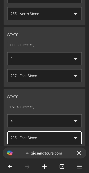 Take That tour tickets - bloody hell