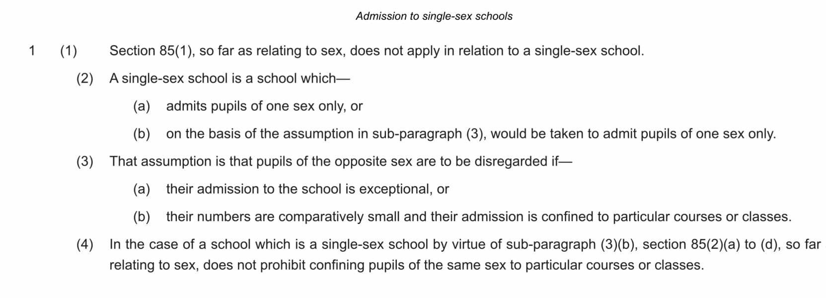 All girls' school - safeguarding and boys issue