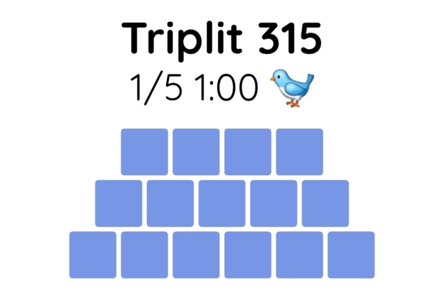 Yet another new word game - let me introduce you to Triplit!