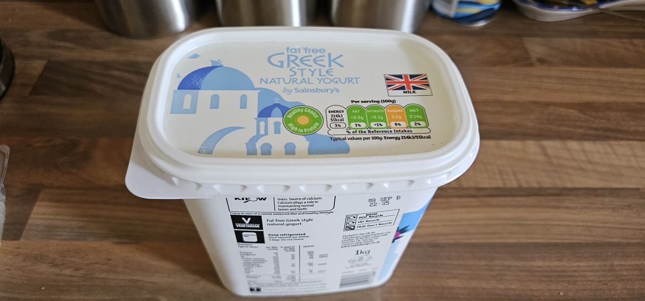 DH said not to eat yogurt as it was just for DD15