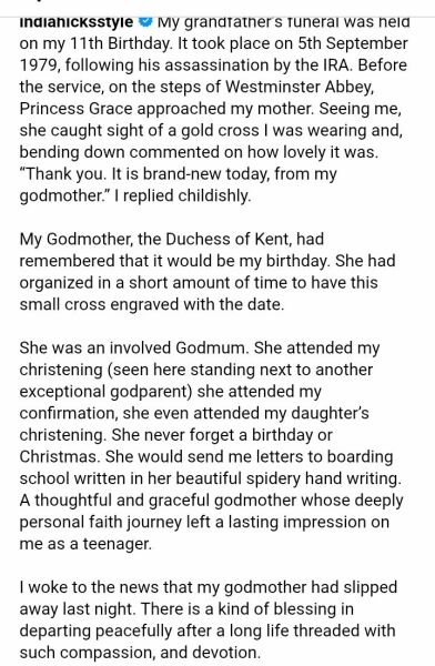 Duchess of Kent has died