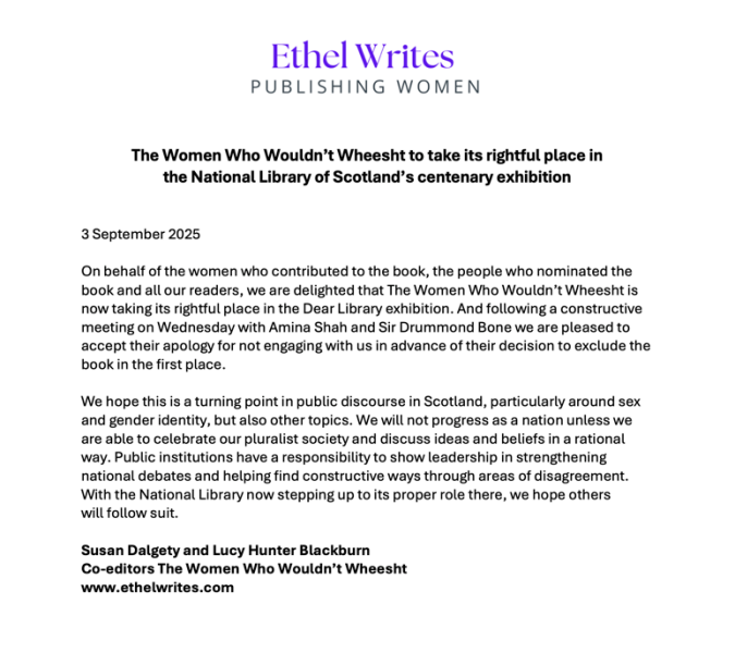 Has anyone else had a reply for the National Library of Scotland