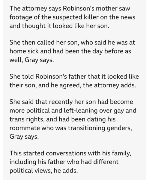 Charlie Kirk assassin was living with trans roommate