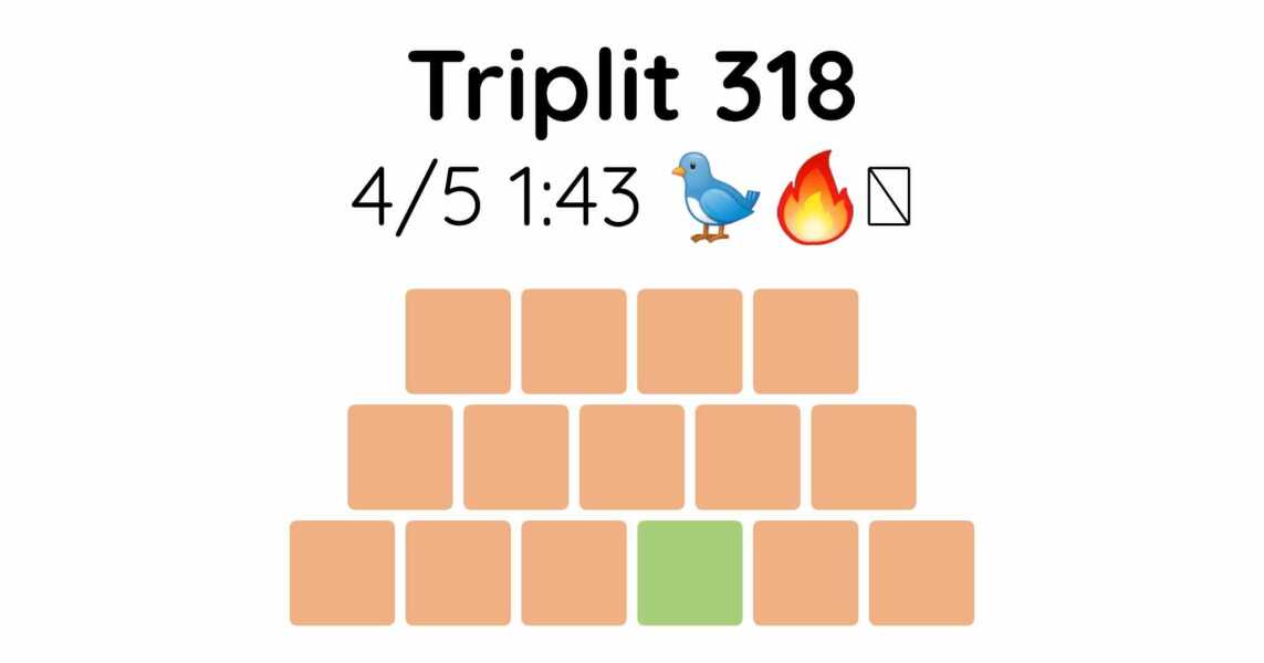 Yet another new word game - let me introduce you to Triplit!