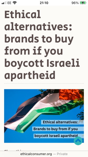 App to boycott Israeli goods