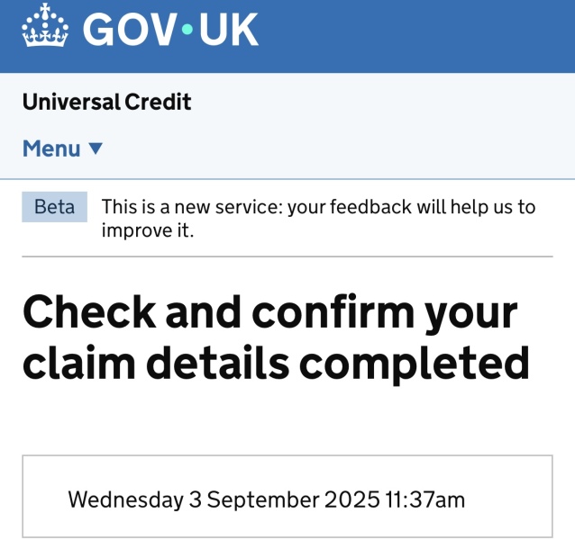 UC check and confirm details check?