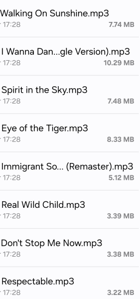 Great party play list tracks please